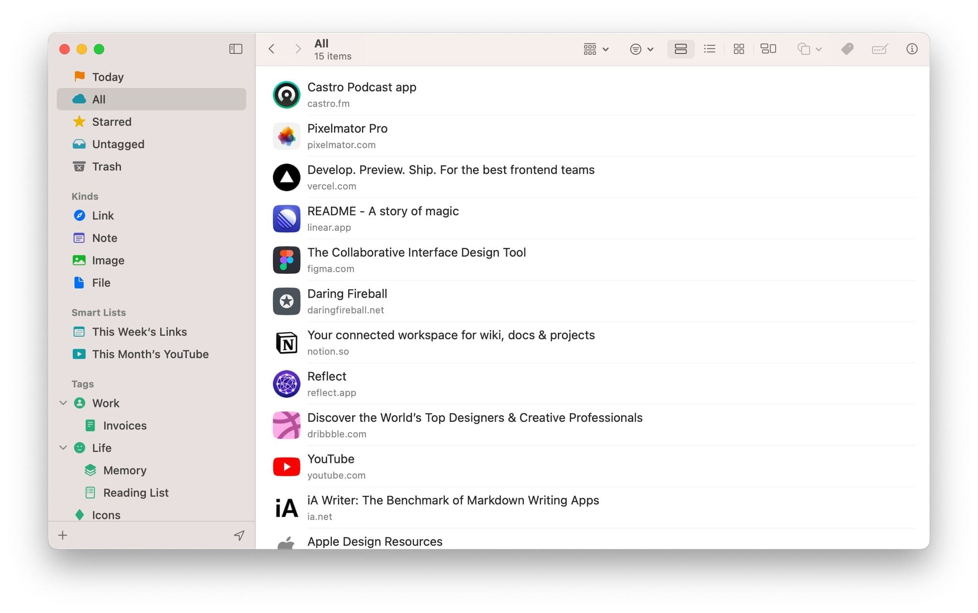 Anybox 書籤管理 App,不再受限於瀏覽器本身的同步功能